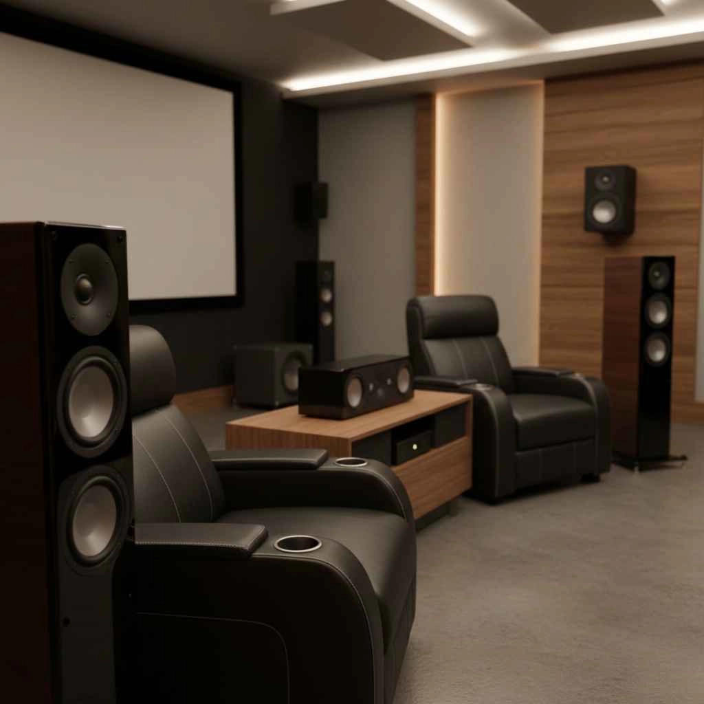 premium home theater seating and surround sound system